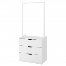 Комод з 3 шухлядами IKEA NORDLI білий 80x192 см (592.952.17)