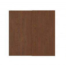 Пара раздвижных дверей IKEA HASVIK коричневый 200x201 см (592.974.00)