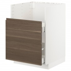 Підлогова кухонна шафа IKEA METOD білий горіх 60x60 см (592.985.84)