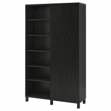 Комбінація шаф та стелажів IKEA BESTA чорно-коричневий 120x42x202 см (593.017.65)