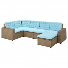 Модульний кутовий 4-місний диван IKEA SOLLERON світло-блакитний (593.032.84)