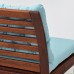 Садове крісло IKEA APPLARO коричневий світло-блакитний 63x80 см (593.037.07)