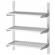 Комбинация навесных кухонных полок IKEA KUNGSFORS нержавеющая сталь (593.083.33)