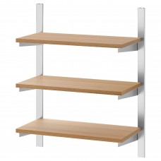 Комбінація навісних кухонних полиць IKEA KUNGSFORS нержавіюча сталь ясен 60 см (593.083.47)