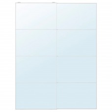 Пара раздвижных дверей IKEA AULI зеркальное стекло 150x201 см (593.111.61)