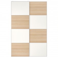 Пара раздвижных дверей IKEA MEHAMN беленый дуб белый 150x236 см (593.195.10)