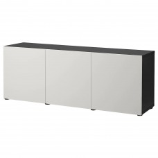 Комбінація шаф та стелажів IKEA BESTA чорно-коричневий 180x42x65 см (593.249.79)