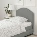 Кровать с мягкой оббивкой IKEA HAUGA серый 90x200 см (593.365.95)