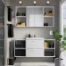 Набір меблів для ванної IKEA ENHET / TVALLEN білий 140x43x65 см (593.376.08)