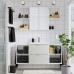 Набір меблів для ванної IKEA ENHET / TVALLEN під бетон білий 140x43x65 см (593.376.13)