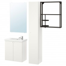 Комплект мебели для ванной IKEA ENHET / TVALLEN белый антрацит 64x33x65 см (593.383.25)