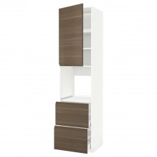 Модуль кухонної шафи IKEA METOD / MAXIMERA білий горіх 60x60x240 см (593.656.82)