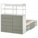 Комбінація меблів IKEA PLATSA білий сіро-зелений 140x244x163 см (593.847.27)