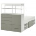 Комбинация мебели IKEA PLATSA белый серо-зеленый 140x244x163 см (593.847.27)