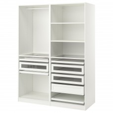 Гардероб IKEA PAX білий 150x58x201 см (593.856.75)