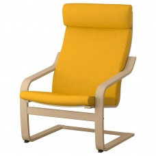 Крісло IKEA POANG білений дуб жовтий (593.871.65)