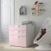 Комод с 3 ящиками IKEA SMASTAD / PLATSA белый бледно-розовый 60x57x63 см (593.875.61)