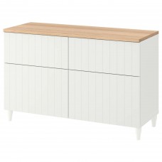 Комбинация шкафов и стелажей IKEA BESTA белый 120x42x76 см (593.877.02)