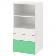 Стелаж IKEA SMASTAD / PLATSA білий зелений 60x57x123 см (593.878.15)