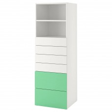 Стелаж IKEA SMASTAD / PLATSA білий зелений 60x57x181 см (593.880.75)