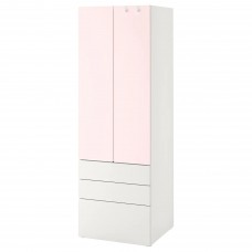 Гардероб IKEA SMASTAD белый бледно-розовый 60x57x181 см (593.884.19)