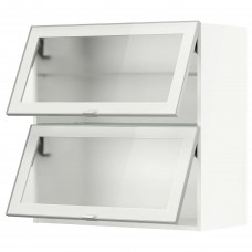 Комбинация навесных шкафов IKEA METOD белый матовое стекло 80x80 см (593.920.39)