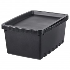 Коробка з кришкою IKEA UPPSNOFSAD чорний 25x17x12 см/4 л (593.921.57)