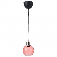 Світильник підвісний IKEA JAKOBSBYN / SKAFTET рожевий нікельований (593.924.59)