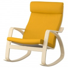 Крісло-гойдалка IKEA POANG березовий шпон жовтий (593.958.44)