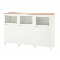 Комбінація шаф та стелажів IKEA BESTA білий 180x42x114 см (594.190.86)