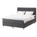Континентальне ліжко IKEA DUNVIK матрац VALEVAG темно-сірий 180x200 см (594.197.60)
