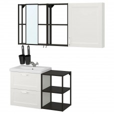 Комплект мебели для ванной IKEA ENHET / TVALLEN белый антрацит 102x43x65 см (594.199.20)