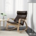Крісло-гойдалка IKEA POANG березовий шпон темно-коричневий (594.293.06)
