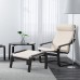 Крісло IKEA POANG чорно-коричневий світло-бежевий (598.305.86)