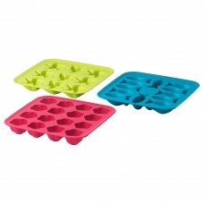 Формочка для льда IKEA PLASTIS зеленый розовый бирюзовый (601.381.13)