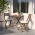 Розкладний стіл IKEA ASKHOLMEN сад балкон світло-коричневий 60x62 см (602.400.35)