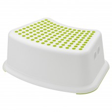 Табурет детский IKEA FORSIKTIG белый зеленый (602.484.18)