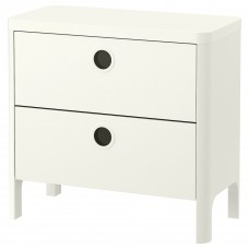 Комод з 2 шухлядами IKEA BUSUNGE білий 80x75 см (603.057.05)
