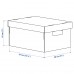 Коробка з кришкою IKEA PINGLA чорний натуральний 28x37x18 см (603.241.34)