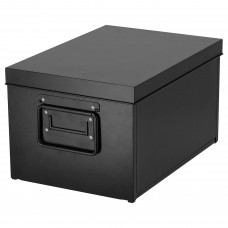 Коробка з кришкою IKEA MANICK чорний 25x35x20 см (603.481.30)