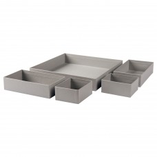Набор коробок IKEA GRASIDAN 5 шт. серый (603.538.43)