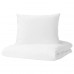 Комплект постільної білизни IKEA DVALA білий 150x200/50x60 см (603.779.76)