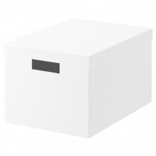 Коробка з кришкою IKEA TJENA білий 25x35x20 см (603.954.28)