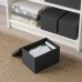 Коробка с крышкой IKEA TJENA черный 18x25x15 см (603.954.85)