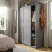 Гардеробна шафа IKEA HAUGA сірий 118x55x199 см (604.072.71)