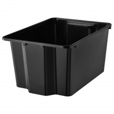 Коробка IKEA GLES чорний 28x38x20 см (604.292.87)