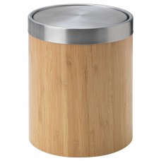Відро для сміття IKEA TRASKET нержавіюча сталь бамбуковий шпон 3 л (604.385.12)