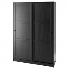 Гардеробна шафа IKEA RAKKESTAD чорно-коричневий 117x176 см (604.537.67)