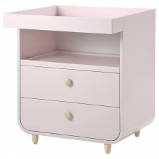 Пеленальный стол с ящиками IKEA MYLLRA бледно-розовый (604.626.20)