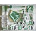 Рушник кухонний IKEA RINNIG білий зелений 45x60 см (604.763.54)